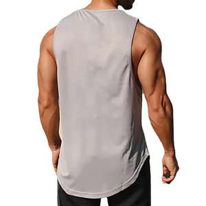 Men's Comfortable <b>Tank</b> <b>Top</b> Stretchable Cotton Fabric for Gym <b>Workout</b> Sports Wear Rhinestone Technics Sleeveless Vest - Product Image 3