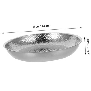 Bandejas de almacenamiento de forma redonda martilladas con estilo, plato para servir antideslizante para regalar, servir alimentos pasados, frutas y otros - Product Image 2