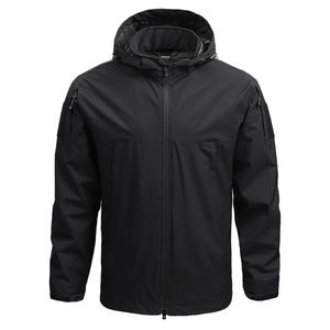 Unisex Ultra Durable impermeable Stand Collar con capucha invierno senderismo bombardero/chaqueta de lana a prueba de viento tela recubierta cremallera al por mayor - Product Image 1