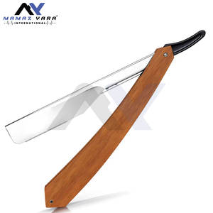 Navaja de Afeitar de Madera Oscura con Mango Recto y Hoja Recta de Acero Inoxidable para Afeitar, Navajas de Barbero, Navaja de Afeitar de Hoja Recta - Product Image 3