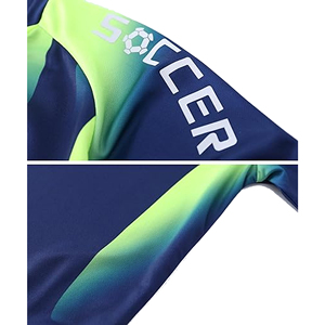 Camisetas de fútbol de invierno uniformes de secado rápido transpirable 100% tela de poliéster conjunto de entrenamiento personalizable para club de fútbol OEM - Product Image 4