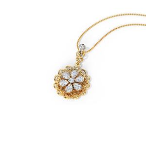 Patrón floral Oro/Plata Tachonado Joyería fina Colgantes & Charms Zircon/Moissanite/Lab Grown/Diamante natural - Product Image 4