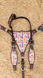 Ensemble d'équipement équestre léger en gros, tête de cheval en cuir véritable de style western, collier de poitrail, fabrication indienne - Product Image 5