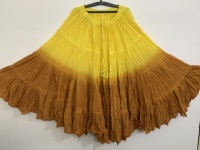 Robe de danse orientale 360 degrés teinte, 25 yards, coupe évasée, 95% coton 5% élasthanne, faite à la main pour femme, couleur unie, style bohème, pour entraînement de ballet, scène latine, respirante