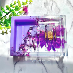 Porte-savon en résine époxy, forme personnalisée, couleur personnalisée, vente chaude, porte-savon en résine de haute qualité - Product Image 1