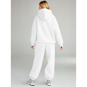 New Design 2025 Women <b>Hoodies</b> Tracksuits Set Custom Logo Training & Jogging Wear Hooded Jogger Set Jogging Plain Women Tracksuit - Product Image 5