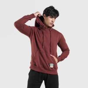 Sudadera con Capucha Maroon Impulse, 100% Algodón, Felpa Francesa, 320 g/m², Talla Única y 6XL, Estampado Sólido con Serigrafía y Silicona - Product Image 1