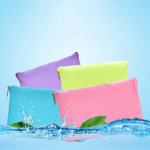 Viet Nam Wholesale Eco-friendly Reusable Folding Tote Shopping Bag Zipper Grocery <b>Handbag</b> Striped <b>Storage</b> Pouch Customized Logo - Product Image 5