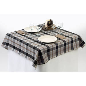 Tovaglia a Quadretti Alba Plus Extrafabric 160x160cm, Adattabile a 156x156cm, B2B - Product Image 1