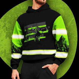 Combinaison de travail pour homme en polyester réfléchissant de haute qualité, taille plus, design élégant et nouveau, streetwear avec réflecteur - Product Image 5