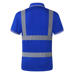 Chemises de construction réfléchissantes pour hommes séchage rapide haute visibilité sécurité travail polo chemise à manches courtes hommes en plein air prix de gros - Product Image 2