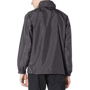 Mens Lightweight Waterproof <b>Rain</b> Coat Dark Gray <b>Size</b> Large Hooded Wind Breaker <b>Jacket</b> with Zipper Closure Breathable and Durable - Product Image 4