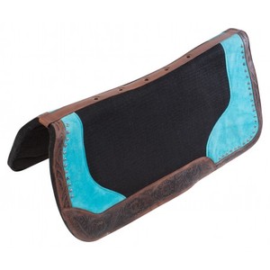 Hot Selling 32\" X 31\" Western Dressage Saddle <b>Pad</b> for Horses Wool <b>Felt</b> with Hand Tooled Carved Design and Fabric Lining - Product Image 6