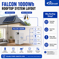 Sharxell Falcon 1000Wh Tragbarer Solargenerator-Kit 300W LiFePO4 Powerstation mit 150W Solarpanel für Zuhause und Geschäft