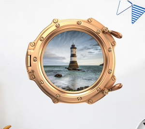 Tema decoración extraíble Venta caliente latón antiguo ojo de buey náutico decoración de pared marítima-ventana - Product Image 1