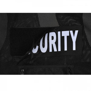 Veste à capuche sans manches légère gilet de sécurité garde uniforme noir multi-poches Rip Stop gilet tactique avec ID de sécurité - Product Image 5