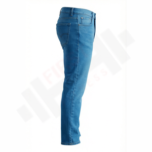 Jeans pour hommes à coupe régulière les plus vendus, pantalon en denim noir slim pour hommes, pantalon décontracté droit, service OEM, approvisionnement en gros - Product Image 3