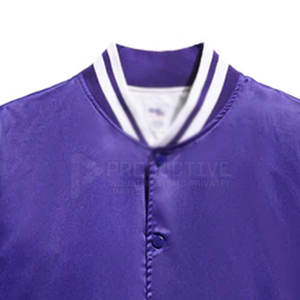 Veste en satin de couleur personnalisée pour hommes, vêtements coupe-vent tendance pour l'hiver - Product Image 3