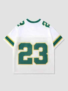 Maillot de football vintage américain en maille tricotée oversize à col en V, coupe courte et carrée, unisexe, pour le football 7 contre 7, personnalisable avec nom d'équipe, vente en gros 2026 - Product Image 5