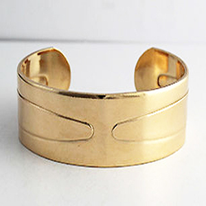 1960 Alemania Floral Año Nuevo envejecido griego mate oro martillado brazalete Floral indio estrella Luna diseño brazalete joyería artesanal - Product Image 6