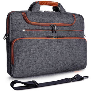 Shoulder Bag with Dual Compartments Leather Handles <b>Luggage</b> <b>Strap</b> Front Pocket Laptop Bags - Product Image 1