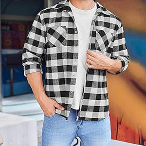 Camisa de Franela para Hombre de Alta Calidad, Manga Larga, Última Moda, Ligera y Cómoda, con Cierre Ajustable - Product Image 4