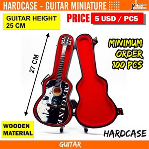 GUITARRA EN MINIATURA 10 PULGADAS MÁS CASE RÍGIDO EN MINIATURA PARA COLECCIÓN DECORACIONES DEL HOGAR - Product Image 2