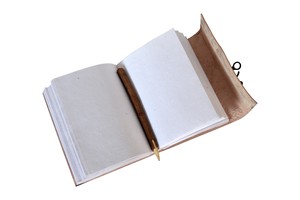 Diario de Cuero Pentagram, Diario Clásico con Tapa Dura Roja, Papel de Algodón Personalizado, Encuadernado, Libro Antiguo para Dibujar y Hacer Bocetos - Product Image 4