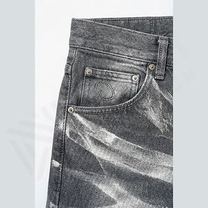 Jeans pour hommes en gros, couleur personnalisée, designer, déchirés, skinny, stretch, denim, pantalon slim, taille mi-haute, style ample, OEM personnalisé - Product Image 5