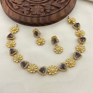 Kundan <b>pearl</b> jewelry Traditional bridal choker Gold-plated <b>pearl</b> <b>set</b> Polki ruby <b>necklace</b> wedding jewelry For Women And Girls - Product Image 3