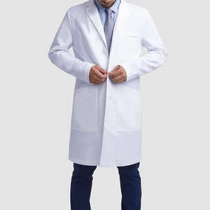 Blouse de laboratoire légère unisexe pour médecin, blouse médicale professionnelle, manches longues, boutons sur le devant, matière polyester/coton pour - Product Image 5