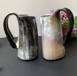 Taza de cuerno de búfalo pulido artesanal con diseño tradicional, taza de cerveza de agua Lager, taza de cuerno vikingo para beber nórdico de Búfalo, venta al por mayor - Product Image 2