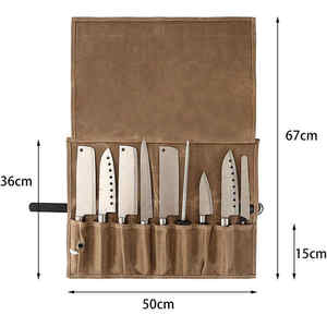 Custom Durable <b>Canvas</b> Professional Knives Bag Chef <b>Roll</b> Knife Bag - Product Image 3