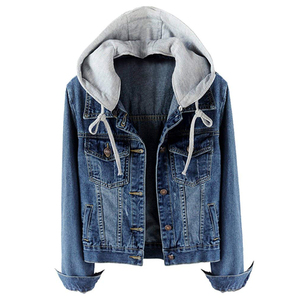 New Spring and Autumn Retro Long-sleeved Loose Short Denim Crop Jacket Women - Product Image 3