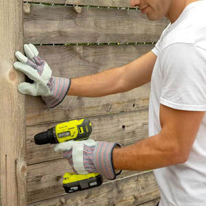 Guantes de Trabajo de Cuero de Protección de Seguridad para Manos, Resistentes, para Construcción Industrial, Almacén, Taller, Palma Reforzada, Piel de Vacuno - Product Image 5