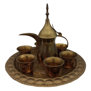 Ensemble à café vintage en laiton de haute qualité avec finition polie pour restaurant, maison et hôtel, vaisselle en métal, service à thé - Product Image 1