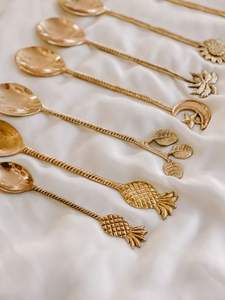 Cuillère en laiton plaqué or de qualité alimentaire avec manche long pour les tout-petits - Utilisation écologique pour les fêtes, alternative économique pour tremper le miel - Product Image 5