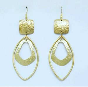 Stylish Jewelry Brass <b>Earrings</b> Fashion <b>Beauty</b> Fancy Shape Gemstone Brass <b>Earrings</b> Indian Gold Plated Brass Jewelry by HF CRAFTS - Product Image 1