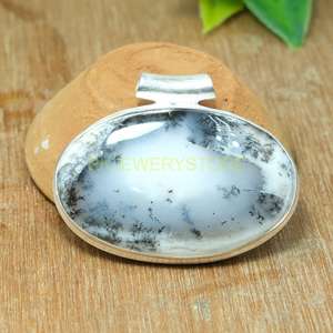 Colgante Grande de Ópalo Dendrítico, Colgante de Plata de Ley 925, Colgante de Piedra Preciosa, Collar con Colgante, Colgante Hecho a Mano - Product Image 3