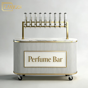 Barra de Perfumes Móvil de Lujo, Estación Dispensadora de Fragancias Portátil de 8 Cabezas, Kiosco de Perfumes Rodante Personalizado - Product Image 1