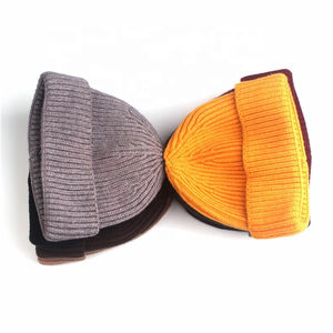 หมวกบีนนี่ถักลายผ้าพิมพ์ดิจิตัลหมวกบีนนี่สีเรียบออกแบบได้ตามต้องการสำหรับใส่เดินชายหาด - Product Image 3