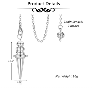 GEHECRST Pendule en métal cuivré au design moderne pour la divination Point spirituel Radiesthésie Wicca Withcraft Méditation - Product Image 6