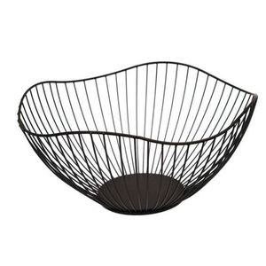 Wholesale Bulk Iron Round Fruit <b>Basket</b> <b>Black</b> Color <b>Wire</b> <b>Basket</b> and Storage <b>Basket</b> Handmade Customized - Product Image 2