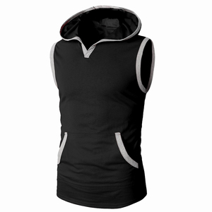 OEM Custom Men <b>Sleeveless</b> <b>Hoodie</b> Sweatshirt 50 Cotton 50 Polyester Long Sleeve Printed Oversize Pullover Plain Hoodies Wholesale - Product Image 6