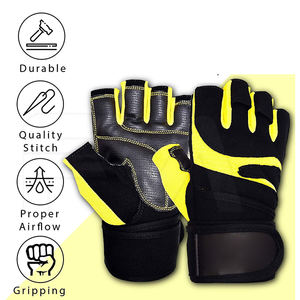 Gants d'entraînement en néoprène pour le sport pour hommes et femmes avec logo personnalisé Gants de fitness en cuir réglables pour l'haltérophilie - Product Image 2