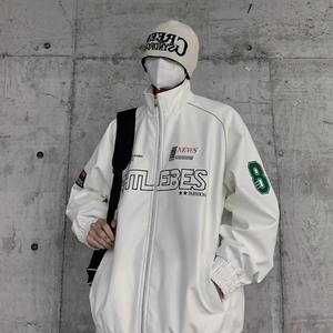 Bomber Genuine Leather <b>Jacket</b> Men <b>Women</b> Hip Hop <b>Waterproof</b> Windproof Motorcycle Loose Baseball Casual Street Racing Outwear - Product Image 3