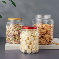 Kotak plastik PET kualitas tinggi stoples plastik untuk makanan kering selai kacang madu kustomisasi dibuat di Vietnam produsen