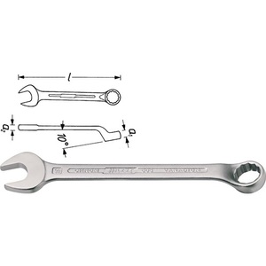 Llave Combinada de 8 mm y 120 mm de Longitud, Forma B, Acero al Cromo Vanadio, Marca HAZET - Product Image 4