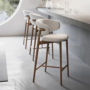 Taburete de Bar Sillas de tela de diseño minimalista moderno nórdico con estilo moderno para muebles de jardín y hogar - Product Image 5