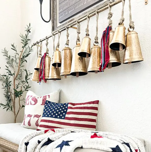 Juego de campanas navideñas de Metal moderno de latón AK de 12 campanas colgantes Vintage con acabado antiguo para decoración navideña/adornos de Iglesia - Product Image 2